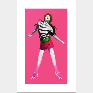 Neon Girl Posters and Art